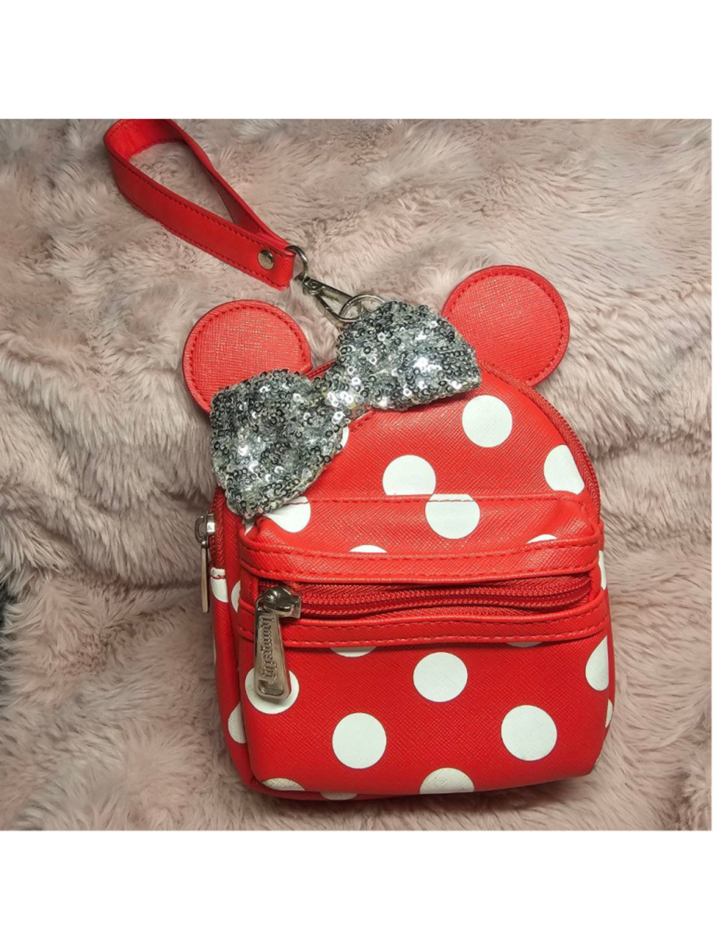Disney Parks x Loungefly Minnie Mouse Polka Dot Mini Backpack Wristlet